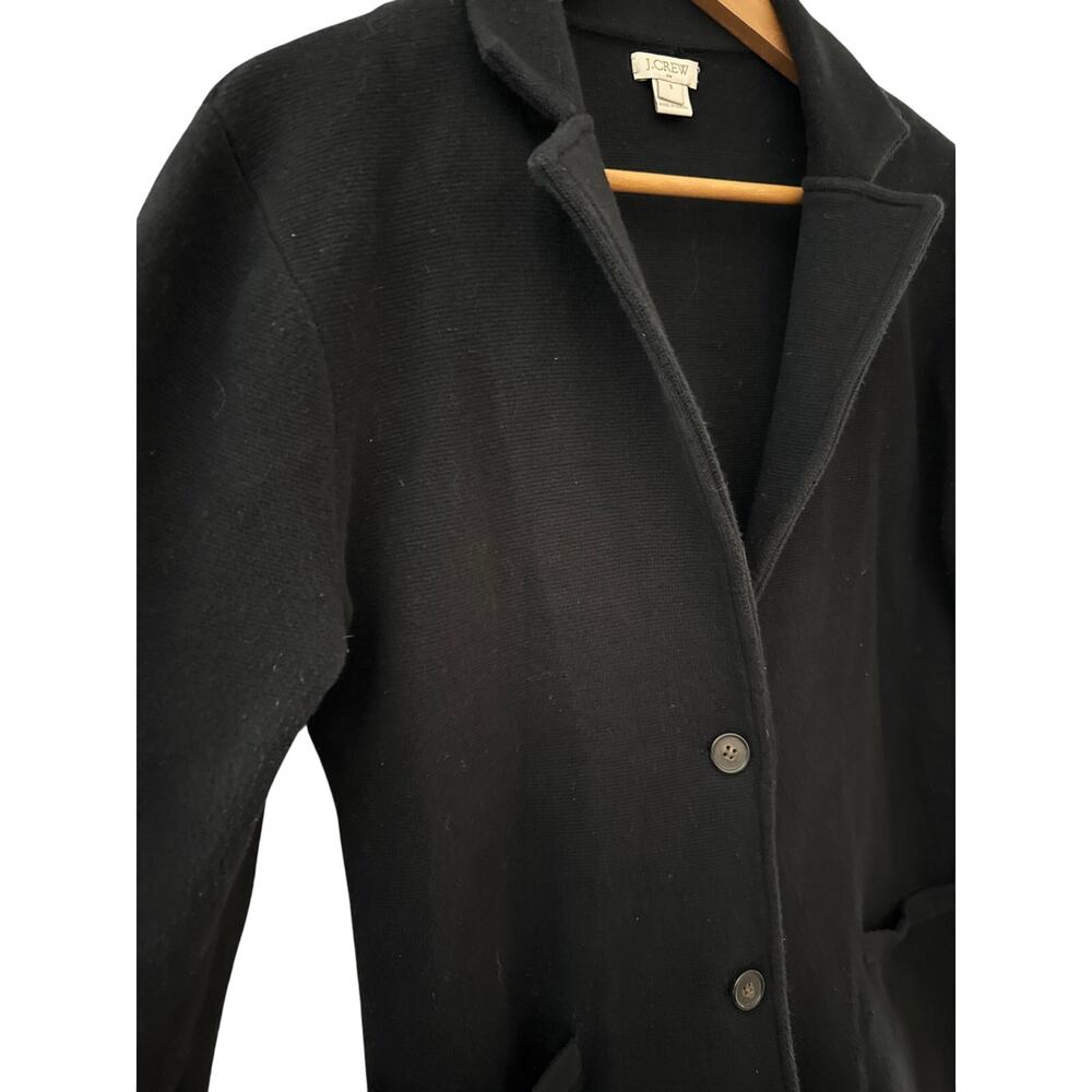 J. Crew Two  Button Long Sleeve‎ Sweater Blazer Black Size Small - Picture 7 of 9